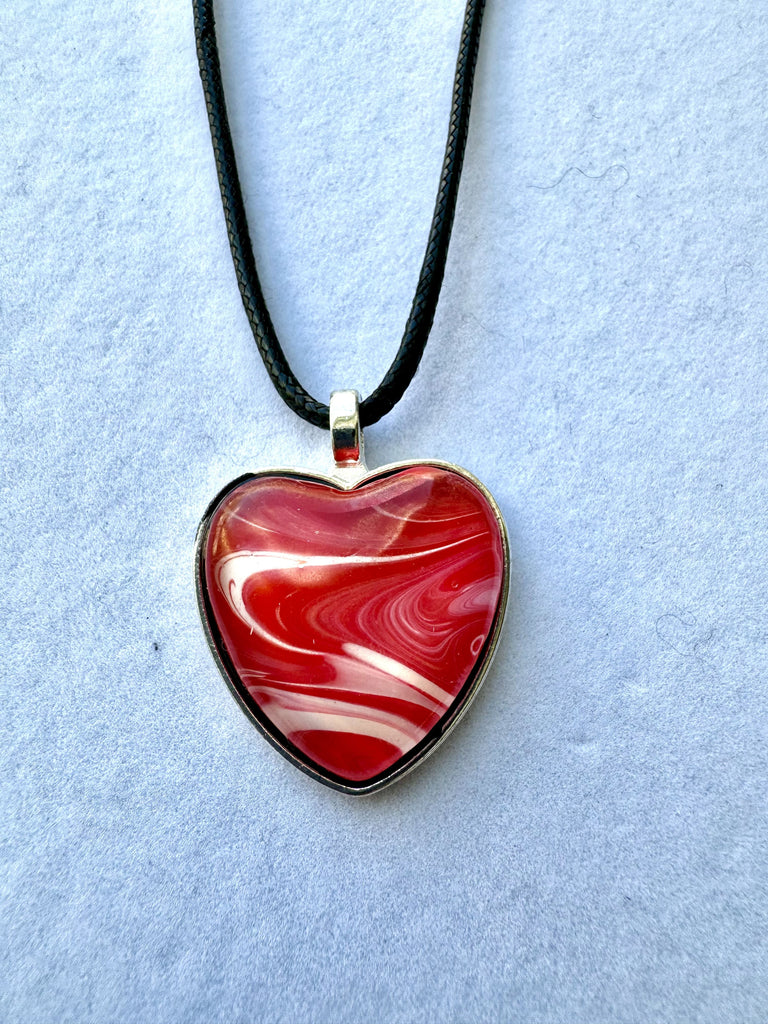 Handmade Resin Red Heart Necklaces-Curran Creations-Ella G Boutique, Women's Fashion Boutique Located in Warrrington, PA