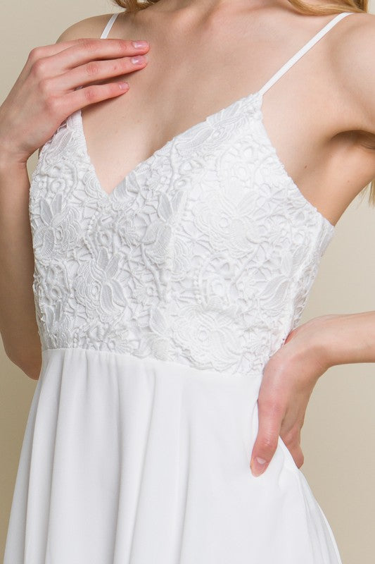 White Crochet Lace Dress-Love Tree-Ella G Boutique, Women's Fashion Boutique Located in Warrrington, PA