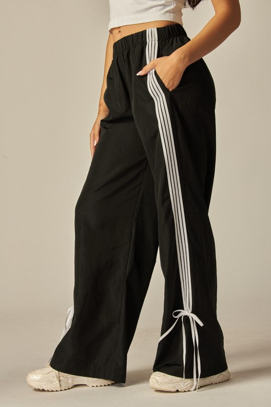 Trendy Striped Track Pants-love poem-Ella G Boutique, Women's Fashion Boutique Located in Warrrington, PA