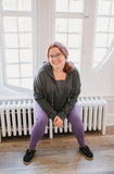 Purple Plus Size Athleisure Leggings