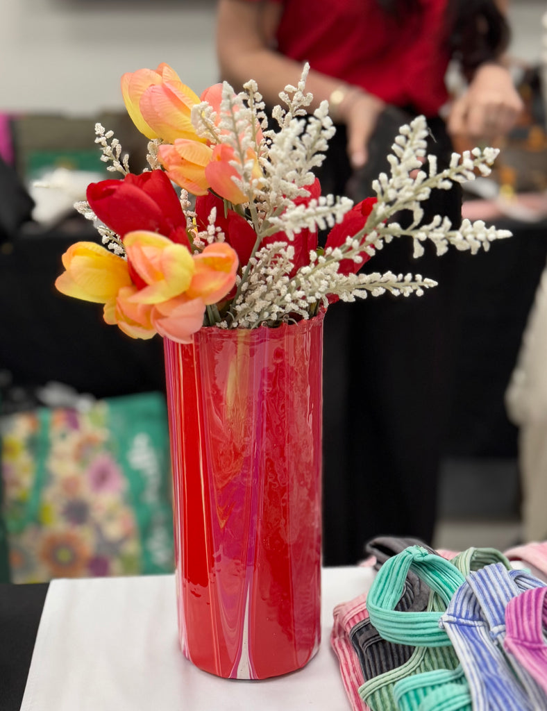 Handmade Pink Resin Vase-Curran Creations-Ella G Boutique, Women's Fashion Boutique Located in Warrrington, PA