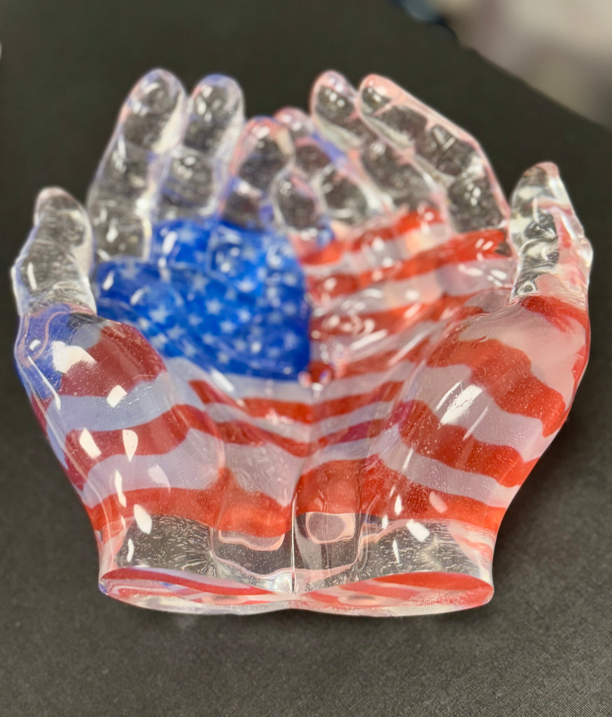 Handmade Resin American Flag Hands-Curran Creations-Ella G Boutique, Women's Fashion Boutique Located in Warrrington, PA