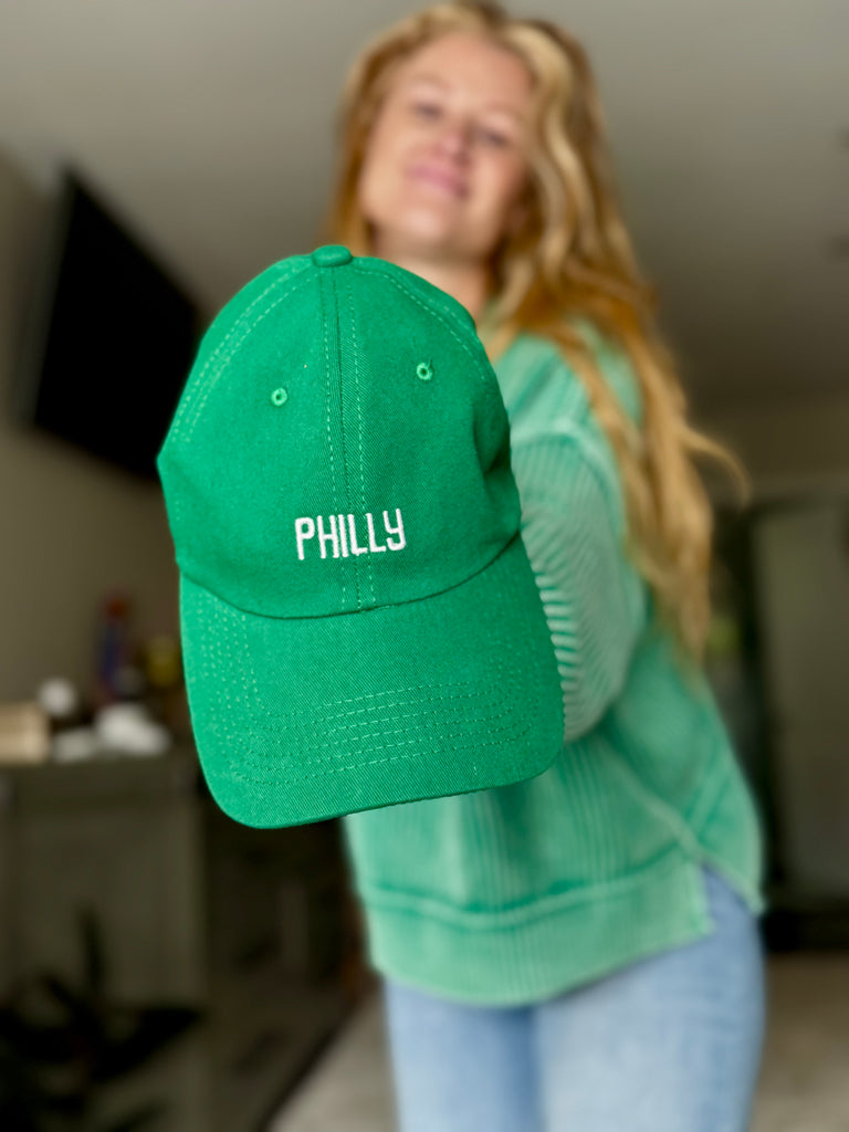 Kelly Green Philly Baseball Hat-zenana-Ella G Boutique, Women's Fashion Boutique Located in Warrrington, PA