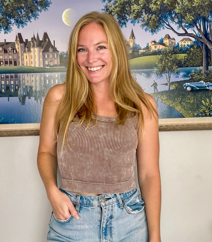 Seamless Ribbed Scoop Neck Tank-zenana-Ella G Boutique, Women's Fashion Boutique Located in Warrrington, PA