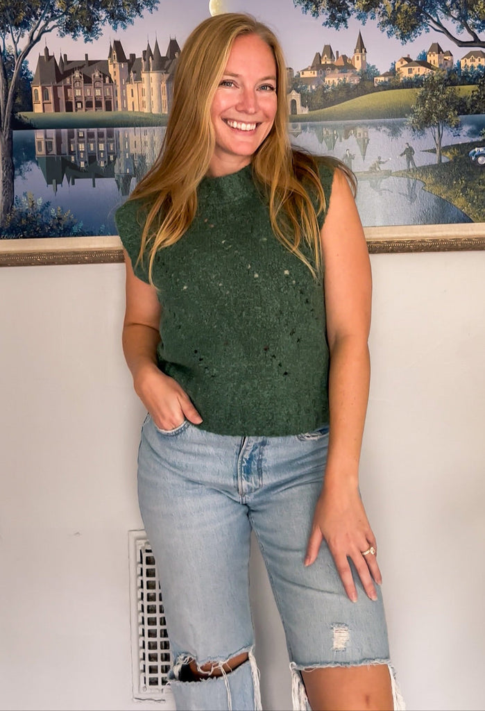 Textured Sleeveless Sweater Vest-zenana-Ella G Boutique, Women's Fashion Boutique Located in Warrrington, PA