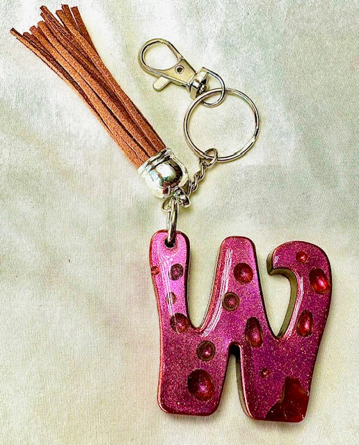 Alphabet Letter Resin Keychain-Curran Creations-Ella G Boutique, Women's Fashion Boutique Located in Warrrington, PA