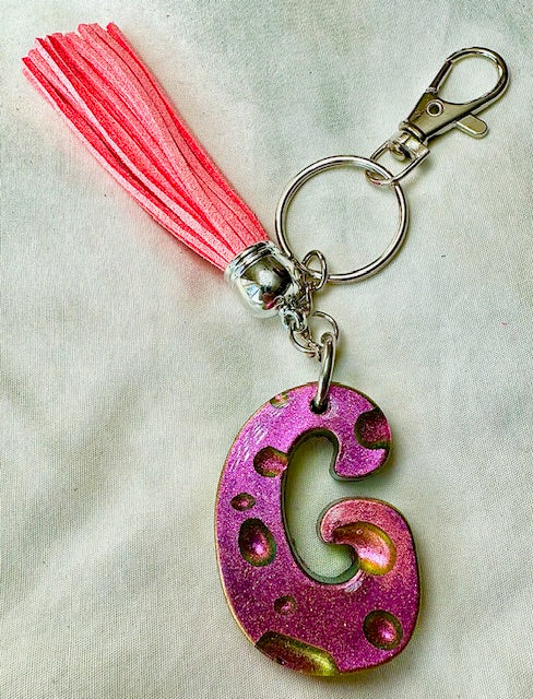 Alphabet Letter Resin Keychain-Curran Creations-Ella G Boutique, Women's Fashion Boutique Located in Warrrington, PA