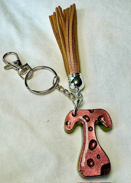 Alphabet Letter Resin Keychain-Curran Creations-Ella G Boutique, Women's Fashion Boutique Located in Warrrington, PA