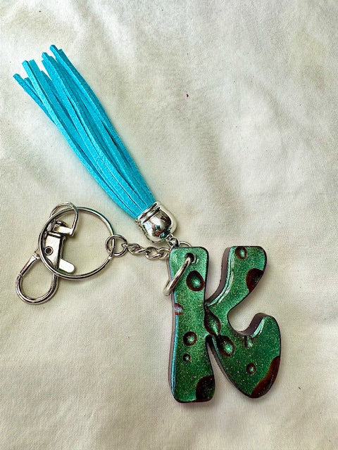 Alphabet Letter Resin Keychain-Curran Creations-Ella G Boutique, Women's Fashion Boutique Located in Warrrington, PA