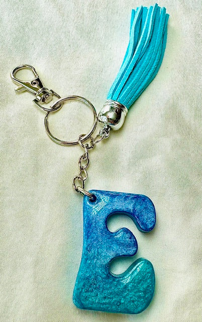 Alphabet Letter Resin Keychain-Curran Creations-Ella G Boutique, Women's Fashion Boutique Located in Warrrington, PA