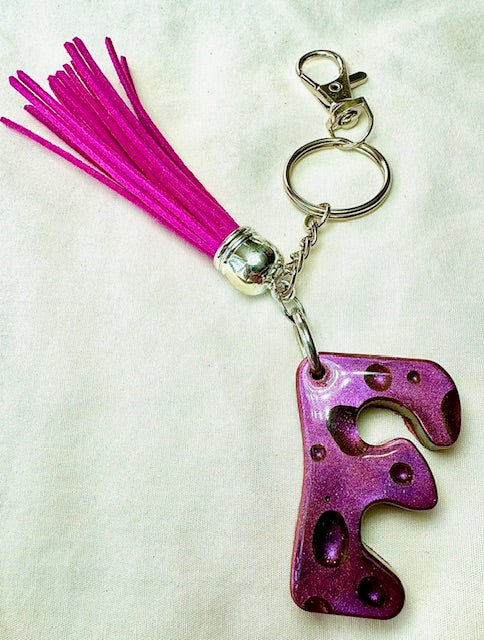 Alphabet Letter Resin Keychain-Curran Creations-Ella G Boutique, Women's Fashion Boutique Located in Warrrington, PA