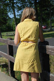 Yellow Cutout Utility Dress
