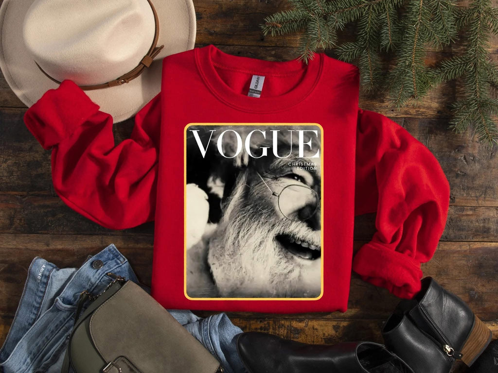 Vogue Christmas Edition Crewneck Sweatshirt-The Wild Navy-Ella G Boutique, Women's Fashion Boutique Located in Warrrington, PA