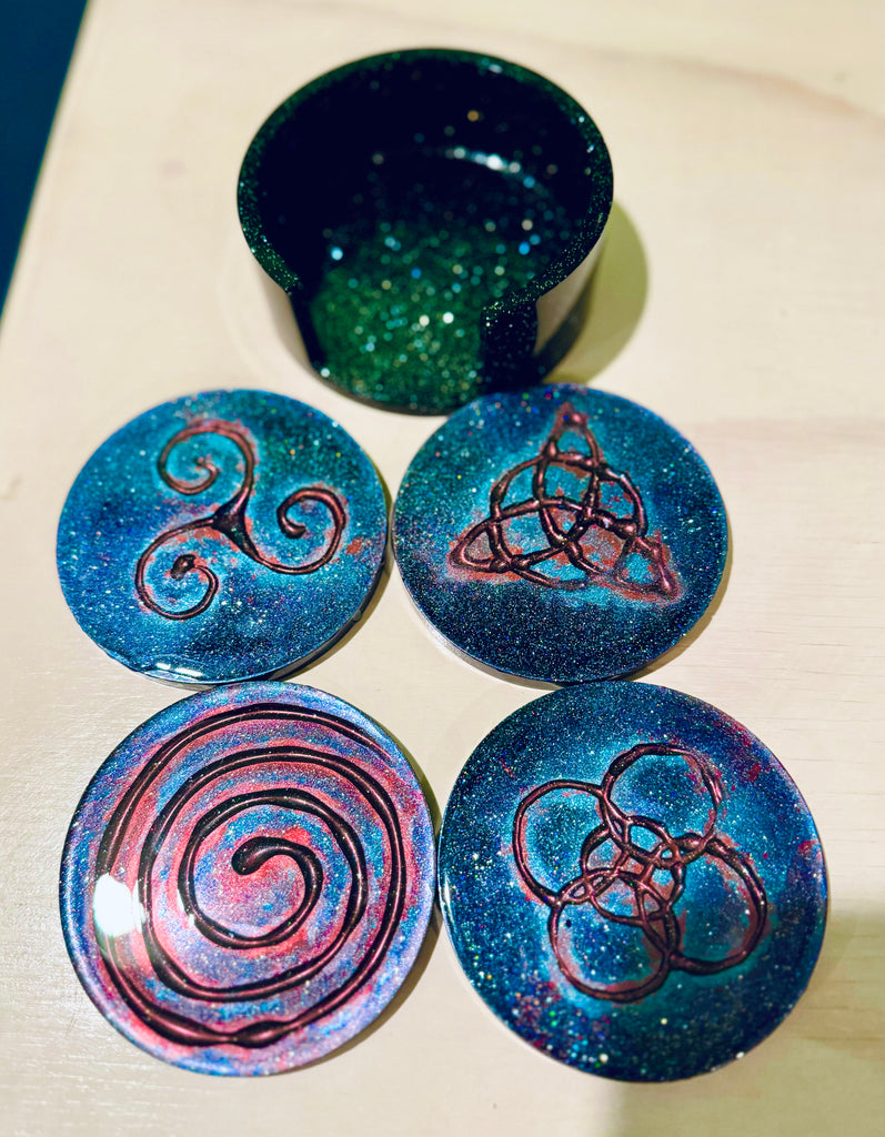 Celtic Inspired Resin Coasters-Curran Creations-Ella G Boutique, Women's Fashion Boutique Located in Warrrington, PA