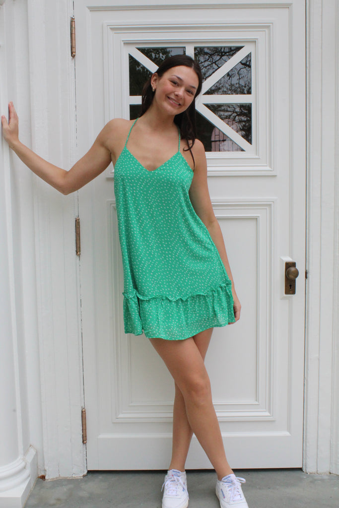 Spotted Summer Dress-very j-Ella G Boutique, Women's Fashion Boutique Located in Warrrington, PA
