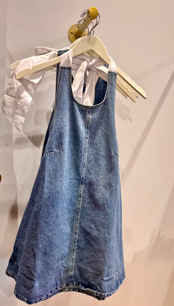Le Lis Women's Summer Halter Denim Dress