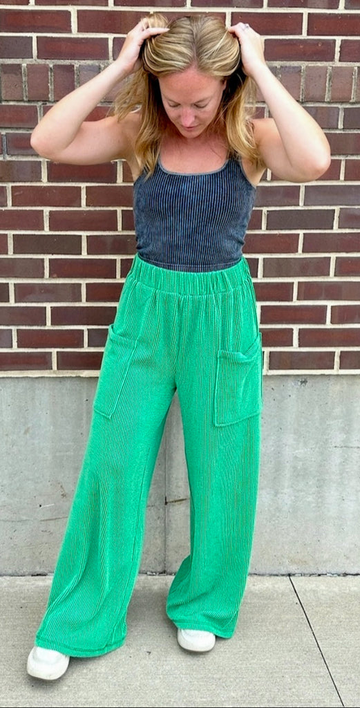 Corded Wide Leg Pants-bibi outlet-Ella G Boutique, Women's Fashion Boutique Located in Warrrington, PA
