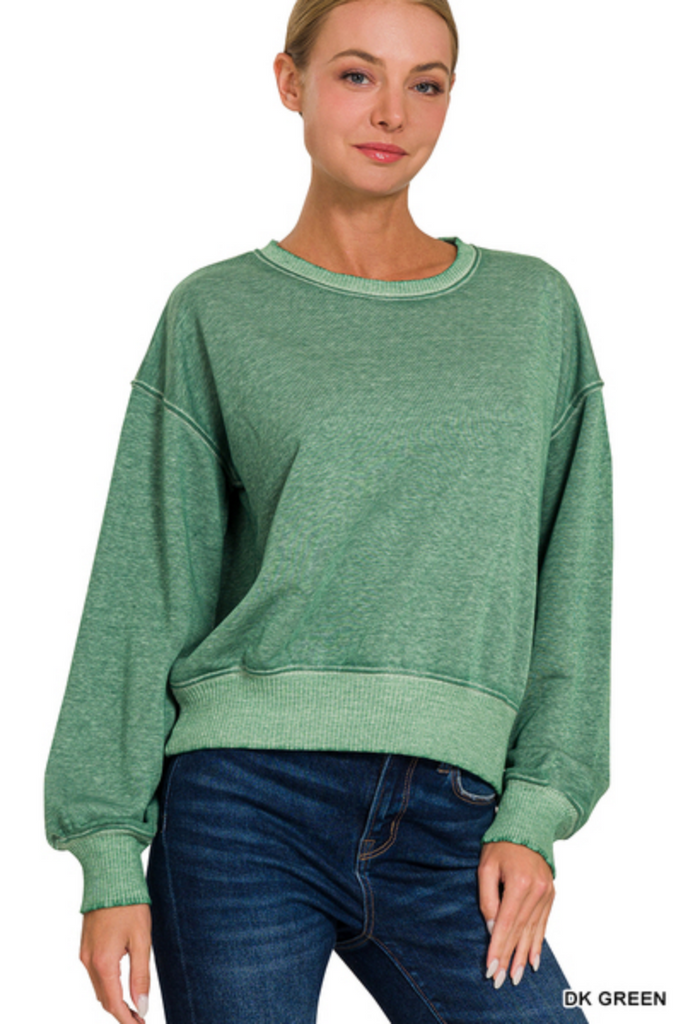 Mocha Soft Fleece Lined Pullover-zenana-Ella G Boutique, Women's Fashion Boutique Located in Warrrington, PA