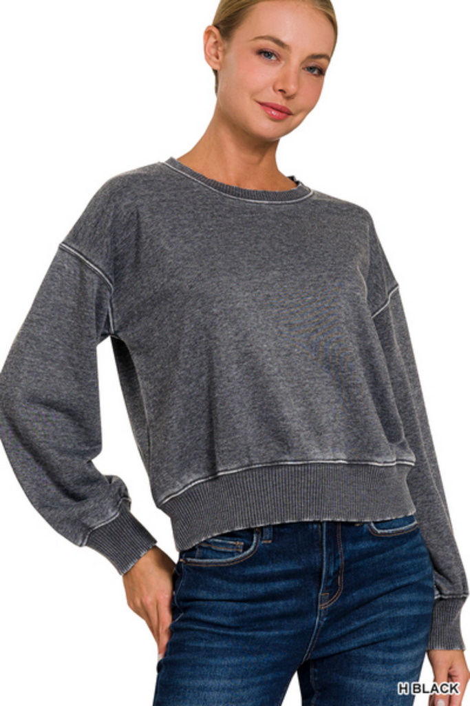 Mocha Soft Fleece Lined Pullover-zenana-Ella G Boutique, Women's Fashion Boutique Located in Warrrington, PA