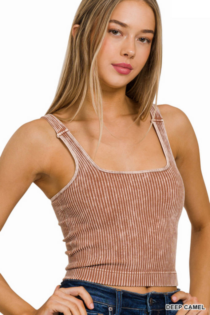 Square Neck Padded Bra Tank-zenana-Ella G Boutique, Women's Fashion Boutique Located in Warrrington, PA