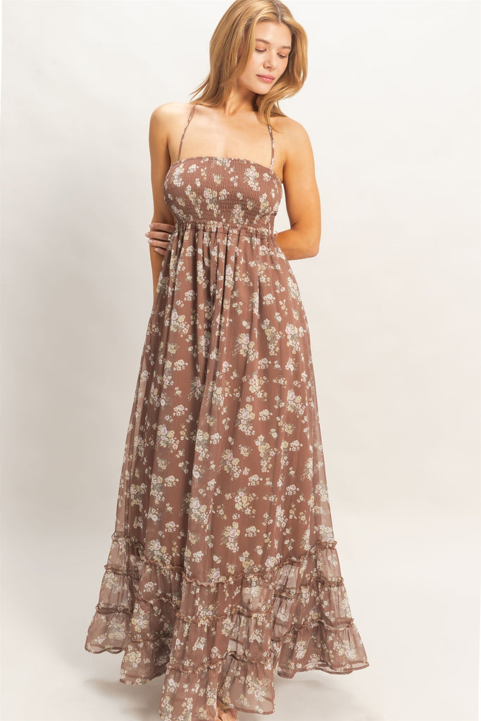 Floral Smocked Maxi Dress Ella G Boutique Floral Smocked Maxi Dress Ella G Boutique