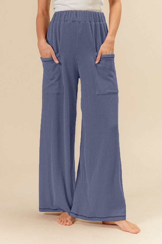 Corded Wide Leg Pants-bibi outlet-Ella G Boutique, Women's Fashion Boutique Located in Warrrington, PA