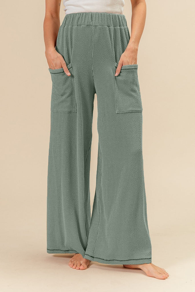 Corded Wide Leg Pants-bibi outlet-Ella G Boutique, Women's Fashion Boutique Located in Warrrington, PA