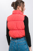 Red Zip Up Puffer Vest