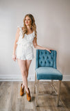 White Soft Linen Romper
