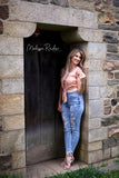 Satin Apricot Crop Top