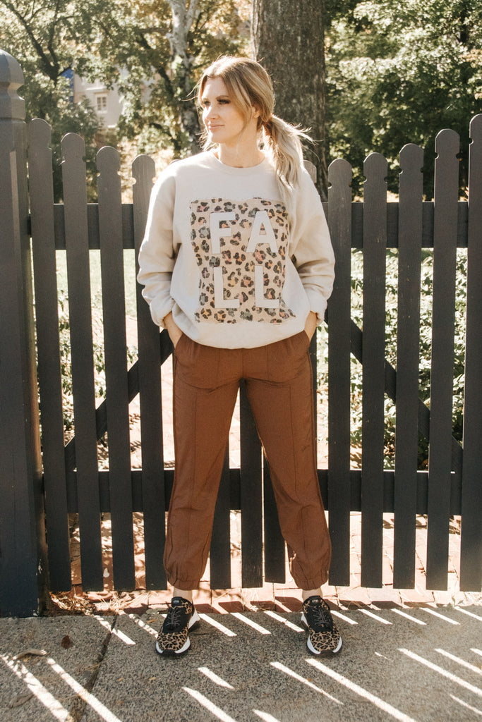 Fall Leopard Graphic Sweatshirt-alphia-Ella G Boutique, Women's Fashion Boutique Located in Warrrington, PA