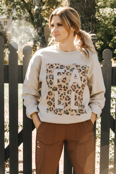 Fall Leopard Graphic Sweatshirt