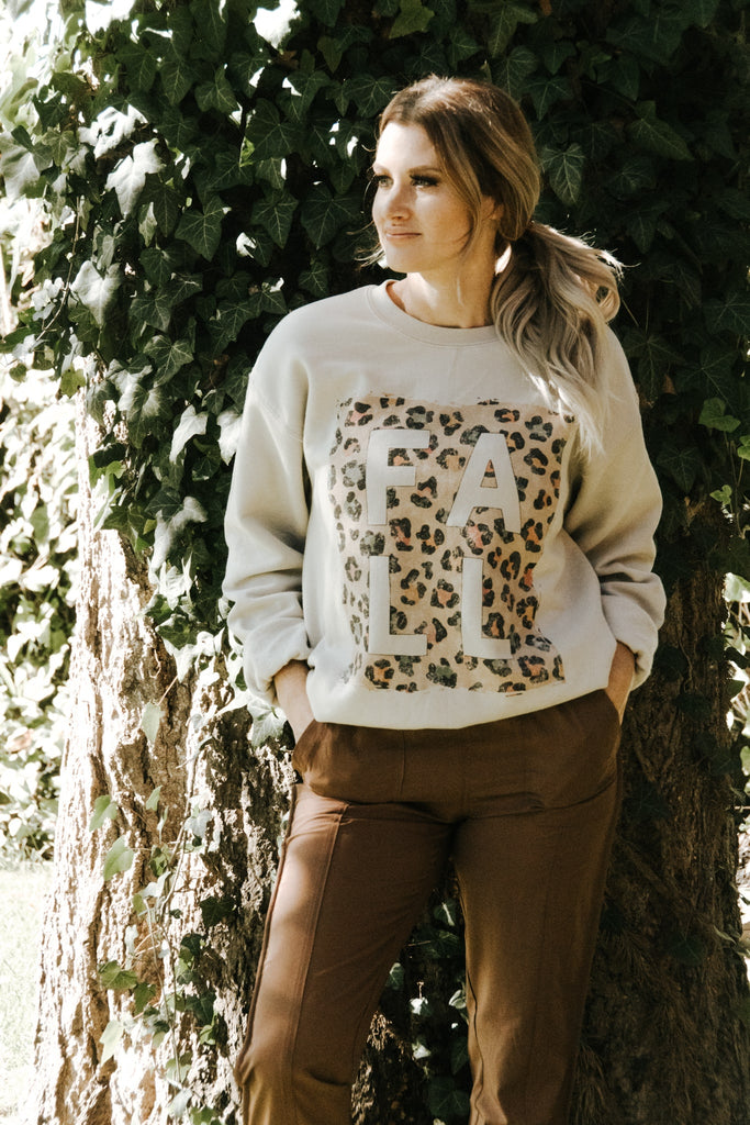 Fall Leopard Graphic Sweatshirt-alphia-Ella G Boutique, Women's Fashion Boutique Located in Warrrington, PA