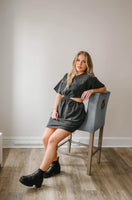 Charcoal Cutout T-Shirt Dress