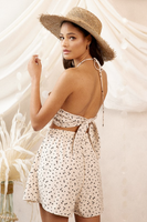 Ivory Floral Bandeau Romper