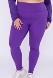 Purple Plus Size Athleisure Leggings