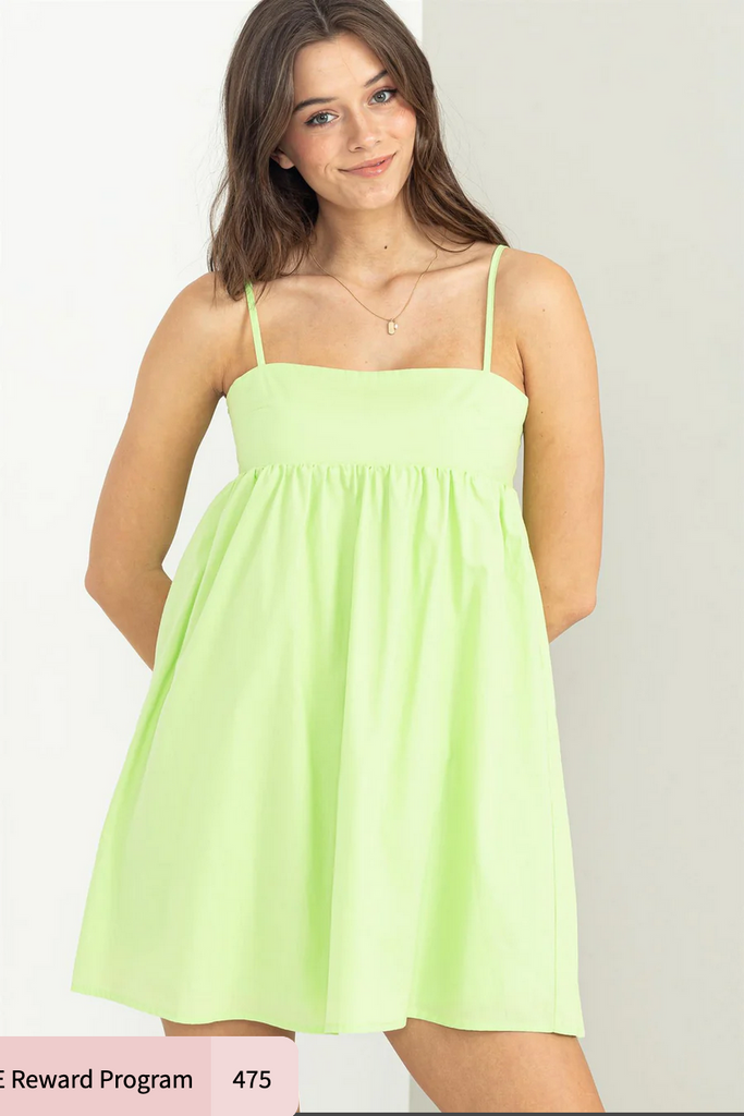Lime Green Summer Dress-HyFve-Ella G Boutique, Women's Fashion Boutique Located in Warrrington, PA